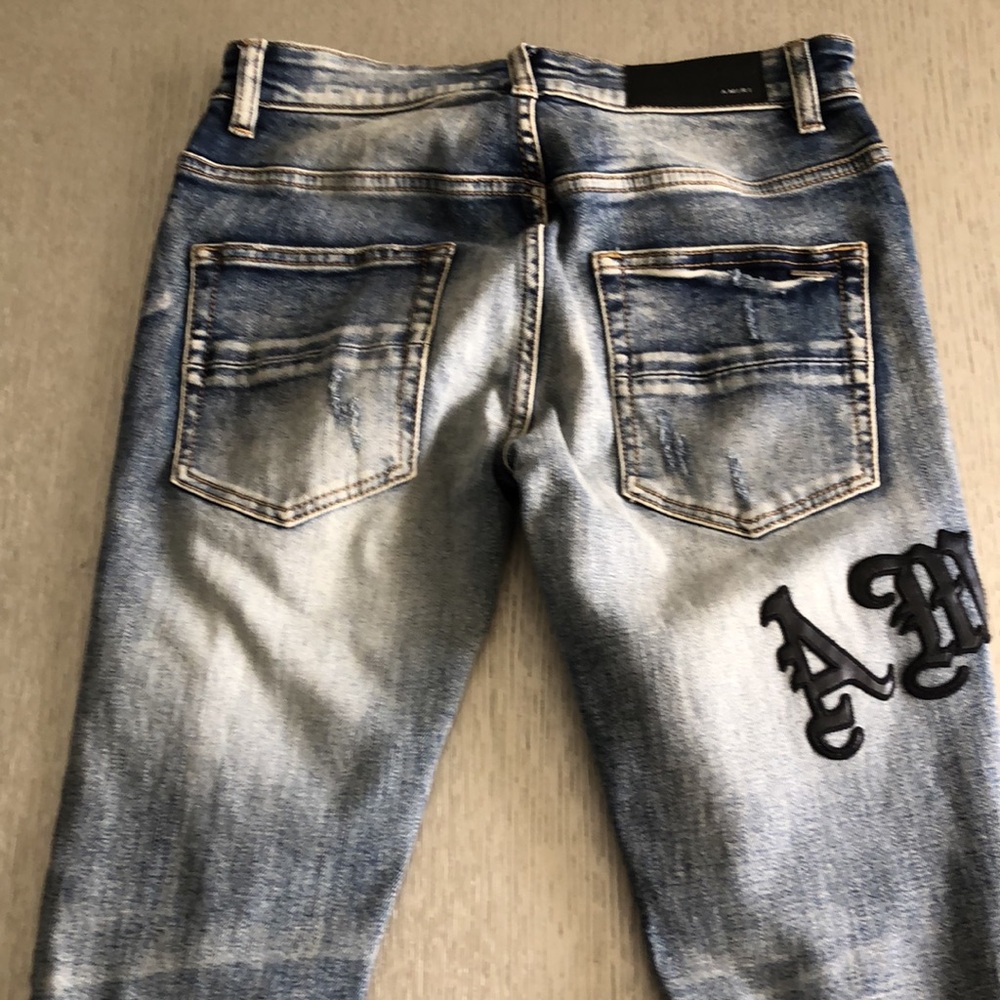 AMIRI Distressed Blue skinny Jeans Size 30 - Picture 14 of 16
